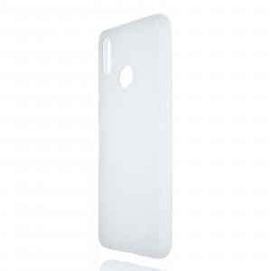 Силиконовый матовый полупрозрачный чехол для Realme 3 Pro Белый