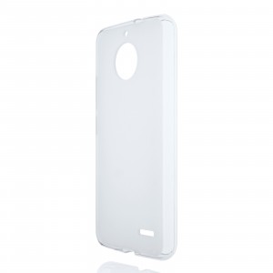Силиконовый матовый полупрозрачный чехол для Motorola Moto E4 Белый