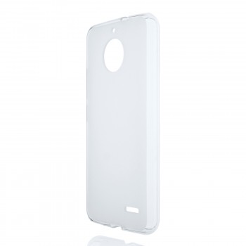Силиконовый матовый полупрозрачный чехол для Motorola Moto E4 Белый