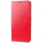 Глянцевый водоотталкивающий книжка портмоне подставка с отсеком для карт на магнитной защелке для OPPO A54, цвет Красный