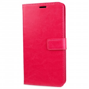 Глянцевый водоотталкивающий чехол портмоне подставка для Nokia X20/X10 с магнитной защелкой и отделениями для карт Розовый