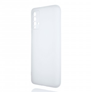 Силиконовый матовый полупрозрачный чехол для Xiaomi RedMi 9T Белый