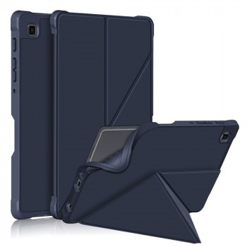 Оригами чехол книжка подставка на непрозрачной силиконовой основе для Samsung Galaxy Tab A7 lite  Синий