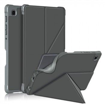 Оригами чехол книжка подставка на непрозрачной силиконовой основе для Samsung Galaxy Tab A7 lite  Серый