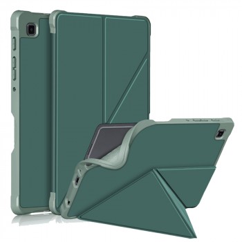 Оригами чехол книжка подставка на непрозрачной силиконовой основе для Samsung Galaxy Tab A7 lite  Зеленый