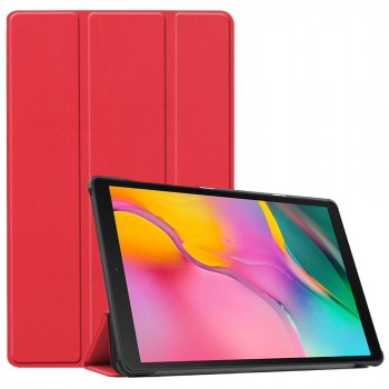 Сегментарный чехол книжка подставка на непрозрачной поликарбонатной основе для Samsung Galaxy Tab A7 lite Красный