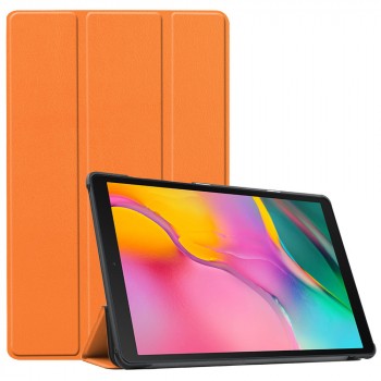Сегментарный чехол книжка подставка на непрозрачной поликарбонатной основе для Samsung Galaxy Tab A7 lite Оранжевый
