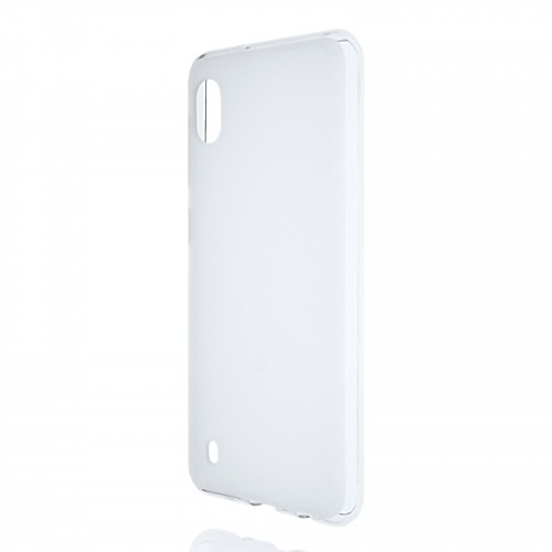 Силиконовый матовый полупрозрачный чехол для Samsung Galaxy A10, цвет Белый
