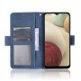 Винтажный чехол портмоне подставка на силиконовой основе с отсеком для карт и внешним картхолдером на магнитной защелке для Samsung Galaxy M32, цвет Черный