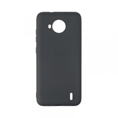 Силиконовый матовый непрозрачный чехол для Nokia C20 , цвет Черный