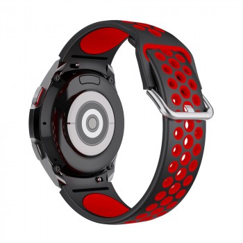 Силиконовый спортивный нескользящий дышащий ремешок для Samsung Galaxy Watch 4 Красный