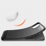 Матовый силиконовый чехол для Iphone 13 Mini с текстурным покрытием металлик, цвет Черный