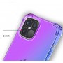 Силиконовый глянцевый полупрозрачный градиентный чехол с усиленными углами для Iphone 13 Mini , цвет Голубой