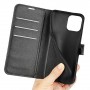 Чехол портмоне подставка для Iphone 13 Mini с магнитной защелкой и отделениями для карт, цвет Коричневый