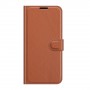Чехол портмоне подставка для Iphone 13 Mini с магнитной защелкой и отделениями для карт, цвет Коричневый