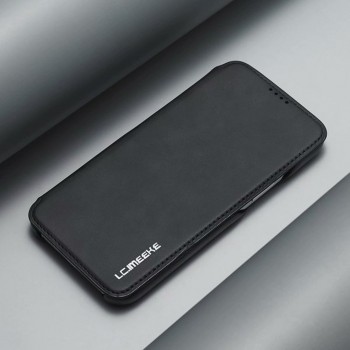 Винтажный книжка флип подставка с магнитной крышкой для Iphone 13 Черный