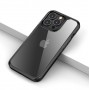 Силиконовый матовый непрозрачный чехол с прозрачной поликарбонатной вставкой для Iphone 13 Pro Max