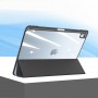 Сегментарный чехол книжка подставка на силиконовой основе с прозрачной поликарбонатной вставкой для Ipad Mini (2021), цвет Черный