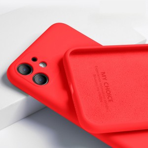Силиконовый матовый непрозрачный чехол с нескользящим софт-тач покрытием для Iphone 13 Pro Красный