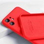 Силиконовый матовый непрозрачный чехол с нескользящим софт-тач покрытием для Iphone 13 Pro, цвет Красный