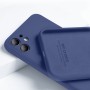 Силиконовый матовый непрозрачный чехол с нескользящим софт-тач покрытием для Iphone 13 Pro, цвет Синий