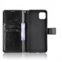 Глянцевый водоотталкивающий книжка портмоне подставка на силиконовой основе с отсеком для карт на магнитной защелке для Samsung Galaxy A22s 5G , цвет Черный
