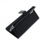 Глянцевый водоотталкивающий чехол портмоне подставка на силиконовой основе с отсеком для карт на магнитной защелке для Iphone 11, цвет Черный