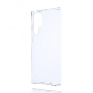 Силиконовый глянцевый транспарентный чехол для Samsung Galaxy S22 Ultra