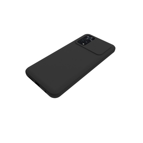 Силиконовый матовый непрозрачный чехол для Xiaomi Poco M4 Pro 4G, цвет Черный