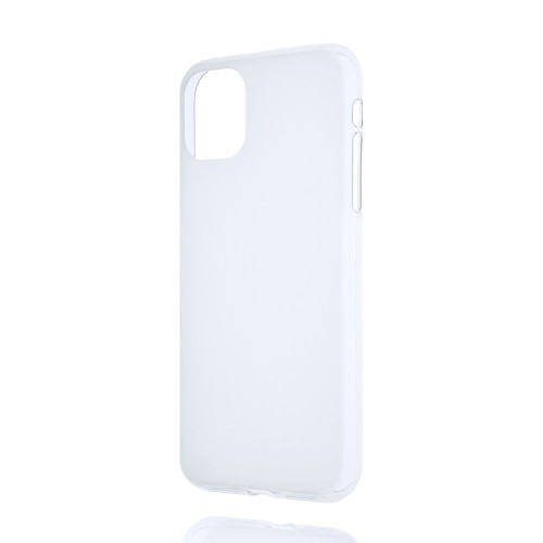 Силиконовый матовый полупрозрачный чехол для Iphone 11, цвет Белый