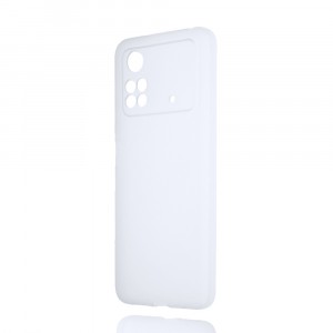 Силиконовый матовый полупрозрачный чехол для Xiaomi Poco M4 Pro 4G
