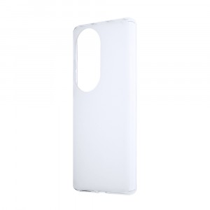 Силиконовый матовый полупрозрачный чехол для Huawei P50 Pro Белый
