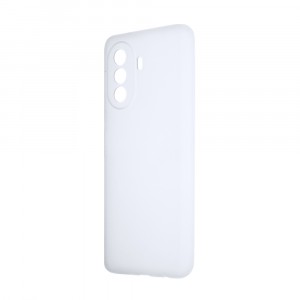 Силиконовый матовый полупрозрачный чехол для Huawei Nova Y70 Белый