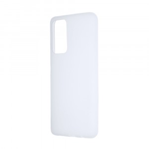Силиконовый матовый полупрозрачный чехол для Xiaomi Poco M4 Pro 5G Белый