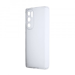 Силиконовый матовый полупрозрачный чехол для Motorola Edge 30 Pro Белый