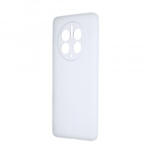 Силиконовый матовый полупрозрачный чехол для Huawei Mate 50 Pro Белый