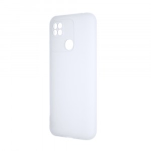 Силиконовый матовый полупрозрачный чехол для Xiaomi Redmi 10A Белый
