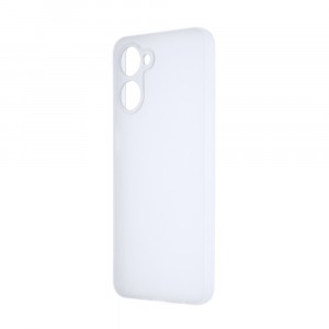 Силиконовый матовый полупрозрачный чехол для Realme 10 4G Белый