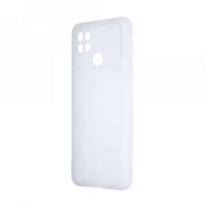 Силиконовый матовый полупрозрачный чехол для Xiaomi Poco C40 Белый