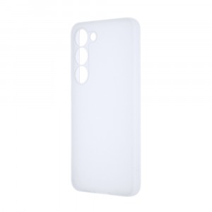 Силиконовый матовый полупрозрачный чехол для Samsung Galaxy S23 Белый