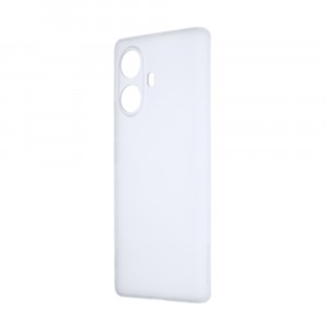 Силиконовый матовый полупрозрачный чехол для Realme 10 Pro Plus Белый