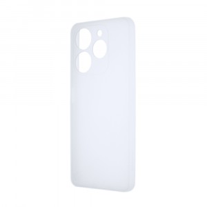 Силиконовый матовый полупрозрачный чехол для Tecno Spark 10 Pro Белый