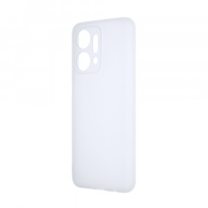 Силиконовый матовый полупрозрачный чехол для Huawei Honor X7a/X7a Plus Белый