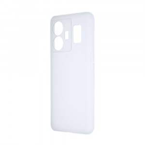 Силиконовый матовый полупрозрачный чехол для Realme GT3 Белый