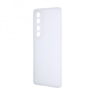 Силиконовый матовый полупрозрачный чехол для Huawei Honor 90 Pro Белый