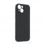 Силиконовый матовый непрозрачный чехол для Iphone 15, цвет Черный