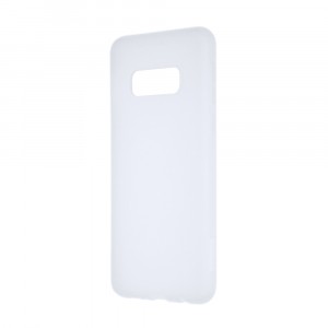 Силиконовый матовый полупрозрачный чехол для Samsung Galaxy S10e Белый