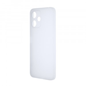 Силиконовый матовый полупрозрачный чехол для Xiaomi Poco M6 Pro 5G Белый